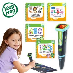 ◎LeapStart完整學習系統|◎互動書籍超過200個重點技巧|◎動畫角色幫助幼兒做好學前準備商品名稱:【LeapFrog】迪士尼全英文點讀學習系列點讀Go學習筆(綠色)+4書(幼兒23914))種