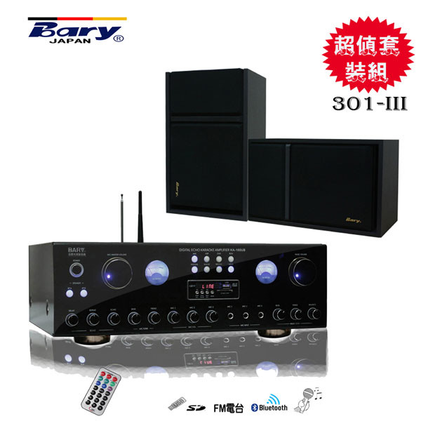 BARY專業 藍芽功能立體聲套裝劇院音響組 KA-100-301