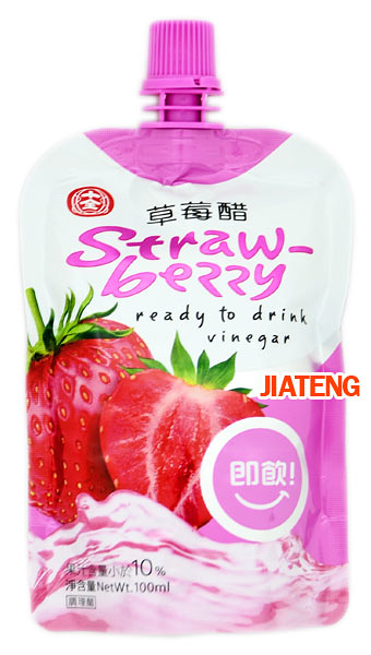 【嘉騰小舖】十全 草莓醋 每包100毫升，即飲醋，果醋飲料，水果醋 [#1]{016100}