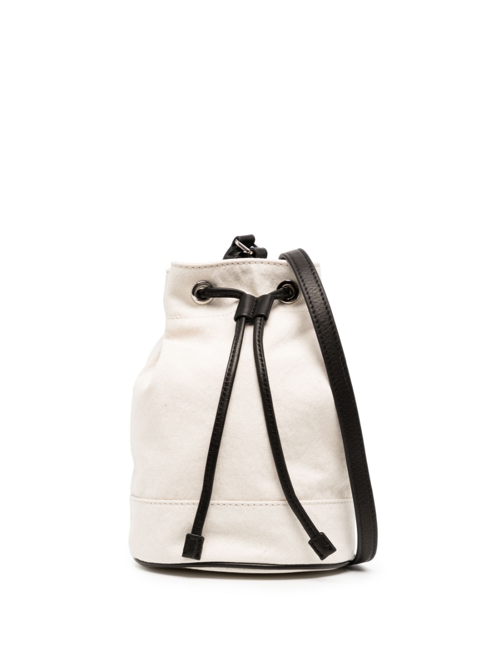 agnès b. - two-tone bucket bag - women - Cotton/Calf Leather - One Size - Neutrals