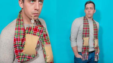 這圍巾不單純！「專產廢物」公司推暢飲圍巾，來看這3樣為酒鬼發明的獵奇小物