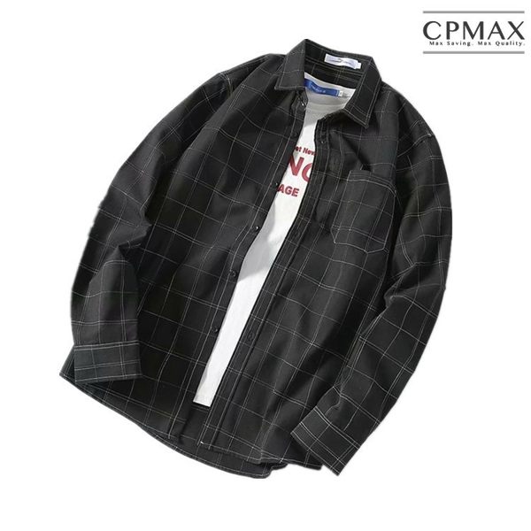 CPMAX 百搭免燙格子襯衫 長袖襯衫 格子襯衫 男生襯衫 韓系襯衫 上班襯衫 男襯衫 舒適襯衫 B54