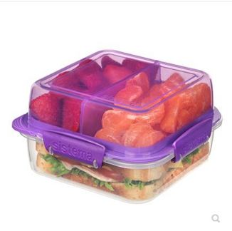 新西蘭sistema單層三明治盒便當盒沙拉水果盒健身輕食盒