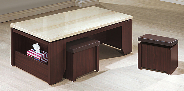 簡約茶几設計，配備基本功能，簡單好收納。