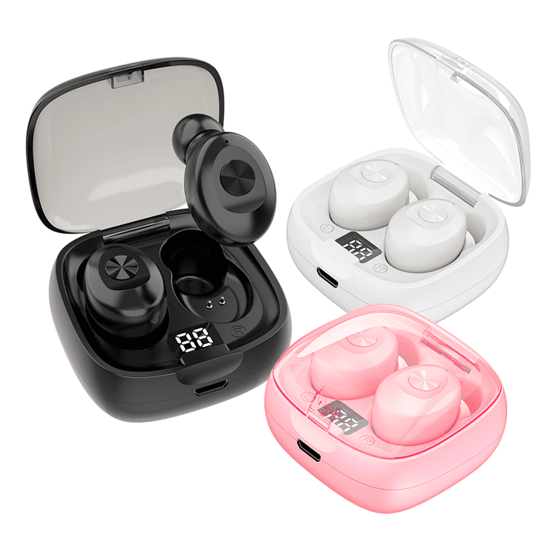 多彩電量顯示款藍芽耳機，具有雙聲道通話、智能降噪功能，有效降低環境噪音，通話更清晰，溝通更暢快，搭配人體工學設計，不挑耳朵，貼合耳廓，入耳舒適，加上為5.0無線連接，信號穩定，使用更順心，現在推出繽紛