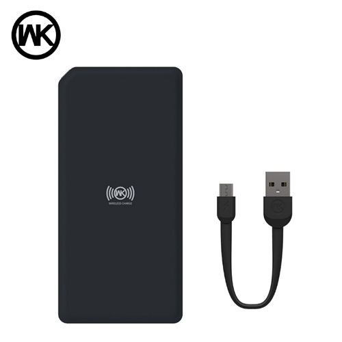 無線充電兼行動電源 二合一功能品名 / 規格：WK DESIGN 明治 10000mAh 無線充電行動電源(灰)無線+有線二合一自帶無線充電功能電池類型：18650鋰電池電池容量/額定容量：10000