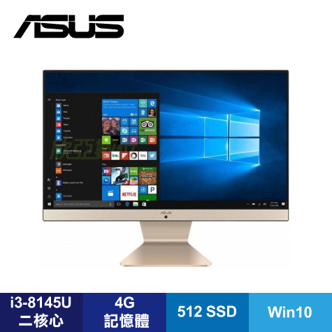 華碩Vivo AiO V241 24型8代i3雙核Win10液晶電腦 螢幕：23.8” LED-backlit 觸碰功能：無 處理器：Intel Core i3-8145U(2.1GHz) 記憶體：8