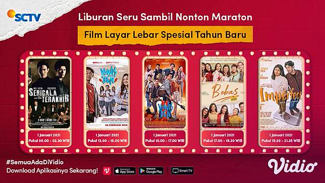 Jadwal Live Streaming Maraton Film Layar Lebar Spesial Tahun Baru Sctv Di Vidio Tayang 1 Januari 2021 Liputan6 Com Line Today