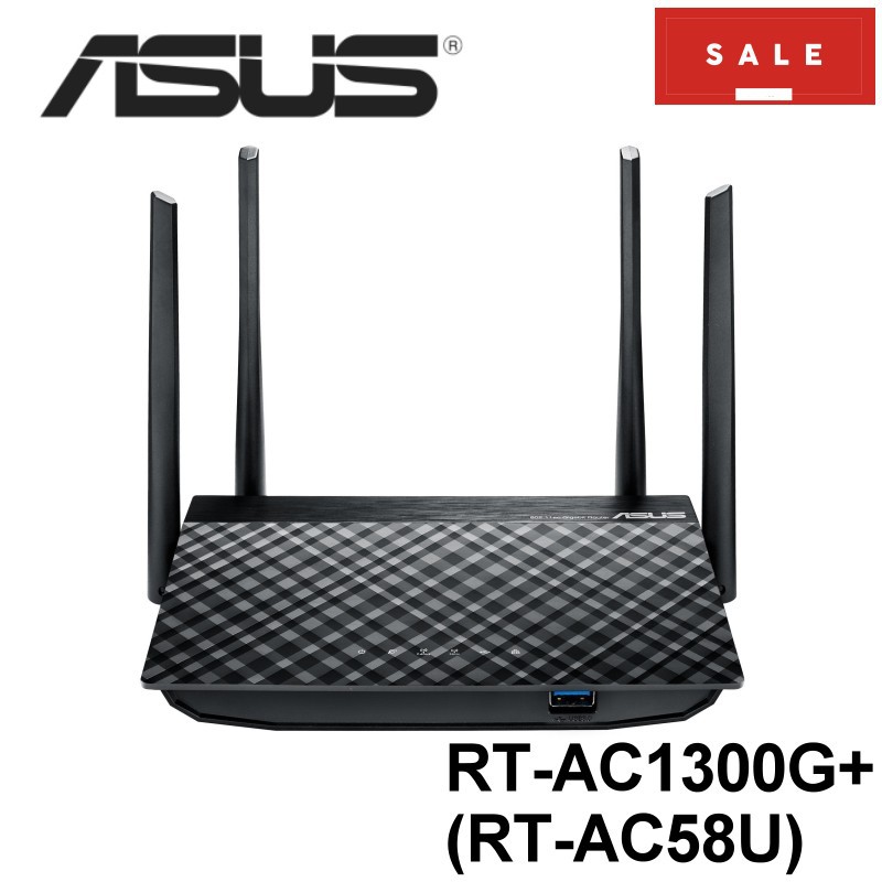 PS:僅適用台北市、新北市ASUS華碩 RT-AC1300G PLUS雙頻無線分享器(RT-AC58U)50-100坪/最強四核心處理器 ★雙頻 802.11ac Wi-Fi 的同步速度高達 867M