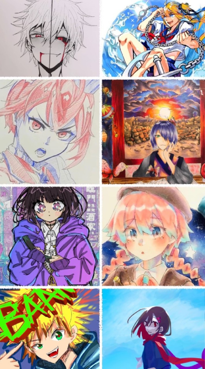 小学生～高校生のイラスト見せ場✨