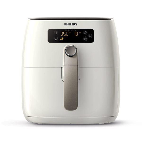 商品特色•減脂家電：減油80%*•輕取式不沾炸籃：防污塗層90秒快速清洗•A4大小迷你機身 •TurboStar氣旋科技：均勻上色，呈現外酥內軟的效果•完美均勻烘烤，無須翻面•省時，無需預熱；更廣的溫