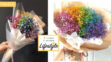 還在送滿天星？彩虹滿天星才是韓妞最愛～不經意標你的男朋友進來吧～