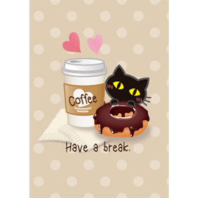 黒ねこ×カフェ