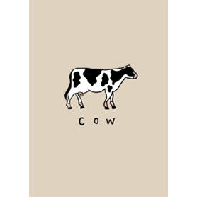 ベージュ×牛と牛乳