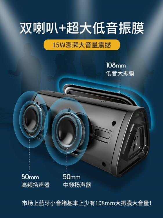 mifa A10無線藍芽音箱超重低音炮大音量雙喇叭3d環繞小鋼炮家用