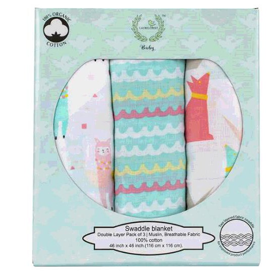 100%有機棉GOTS認證具嬰兒車罩、 包巾、浴巾雙層設計 ，耐用度提升快速吸水排汗、透氣親膚打嗝巾、蓋毯等多種用途使用前請先獨立清洗。