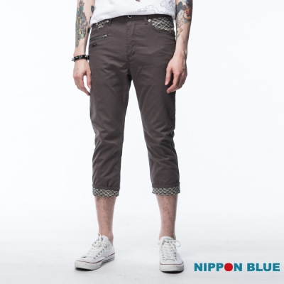 日本藍 BLUE WAY 空吸濕排汗配拉鍊七分褲