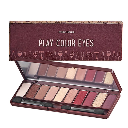ETUDE HOUSE 紅酒派對限量／櫻花／蜜桃／現磨咖啡特調／大地薰衣草 十色眼影盤(1入)【小三美日】D485473