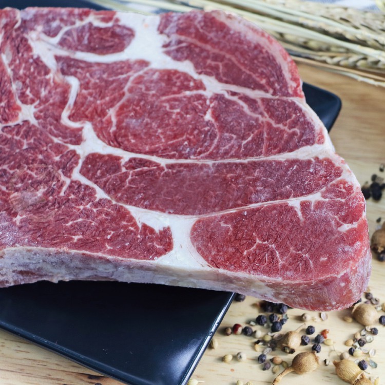 【599免運】美國安格斯雪花沙朗牛排~比臉大1片組(450公克/1片)