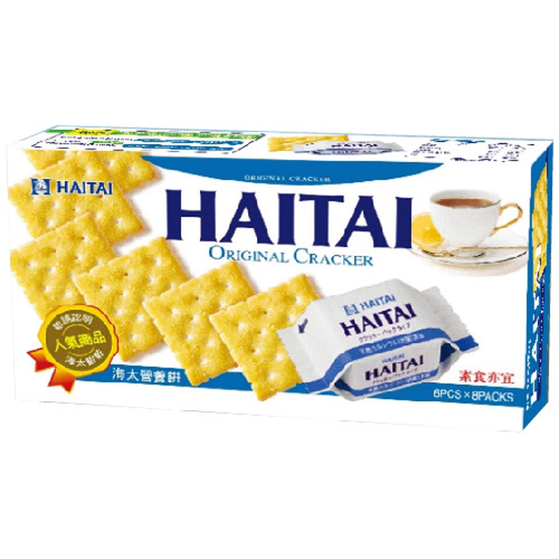 知名品牌「HAITAI」是韓國最大餅乾製造廠，不論男女、老少均可食用，早餐、點心、下午茶最佳的良伴。 ※ 製造日期與有效期限，商品成分與適用注意事項皆標示於包裝或產品中※ 本產品網頁因拍攝關係，圖檔略