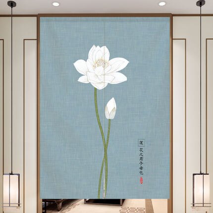 門簾 中式門簾布藝隔斷簾廚房風水廁所擋煞中國風房間家用臥室半掛簾子『TZ3225』