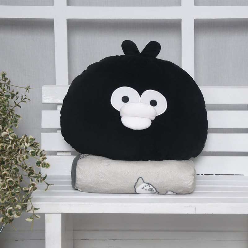 奧樂雞造型抱枕收納毯是抱枕也是毯子喔!
