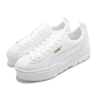 Puma 休閒鞋 Mayze Classic 厚底 女鞋 人造皮革 穿搭推薦 小白鞋 增高 白 384209-01
