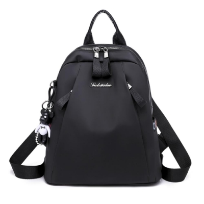 極簡約百搭男女外出必備休閒後背包戶外男女出遊必備男女中性款式贈可愛小熊吊飾