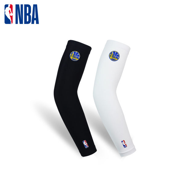 NBA 勇士隊 籃球袖套 運動配件 袖套(黑/白)