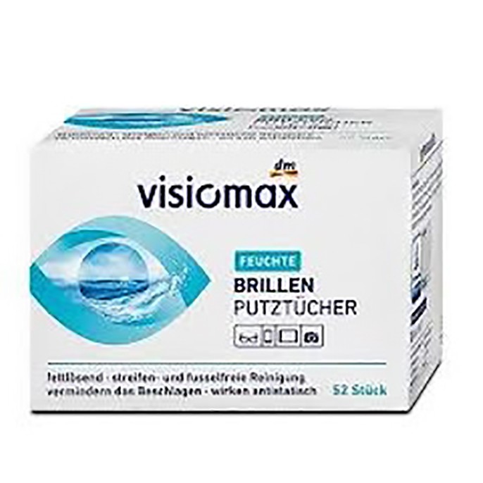 德國 VISIOMAX 拋棄式 防霧眼鏡布 清潔布 (52入)
