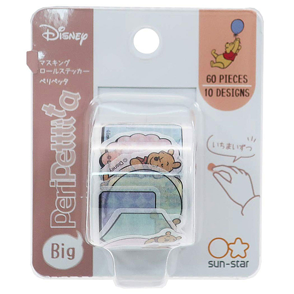 SUN-STAR 日製文具雜貨 10款對話框加大的貼紙膠帶捲 特殊設計的2用包裝卡可吊掛也可立放