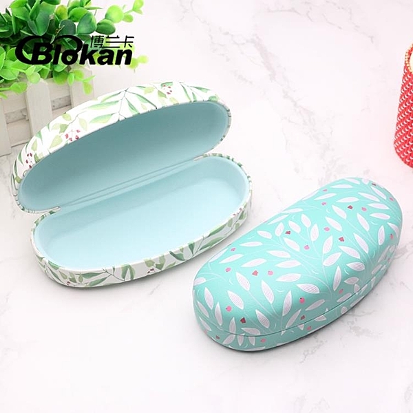 眼鏡盒 收納盒大號太陽眼鏡盒女正韓小清新大框架眼睛盒鐵盒優雅創意墨鏡盒