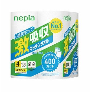 ネピア 激吸収キッチンタオル 100カット×4ロール