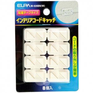 自黏式懸掛電線用 8入經濟包裝 免破壞牆面 適合大部分電線使用 能牢牢固定於牆面上 安裝、取下皆可輕易操作 日本進口，高品質保證