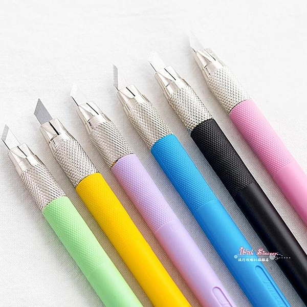 雕刻刀美工刀 手工橡皮章筆刀手帳本刀筆離型紙本貼紙膠帶切割套裝 裁紙刀磚手賬工具刀美術生專用拆快遞小