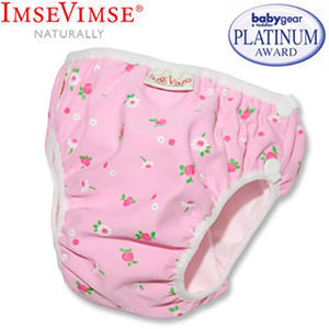 [衣林時尚] 瑞典 Imse Vimse 游泳尿布 兒童泳褲 粉紅小白花