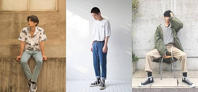 夏日一週穿搭 就利用converse 高筒帆布鞋搞定 一雙就包了整季的百搭鞋款 男 Dappei搭配 Line Today