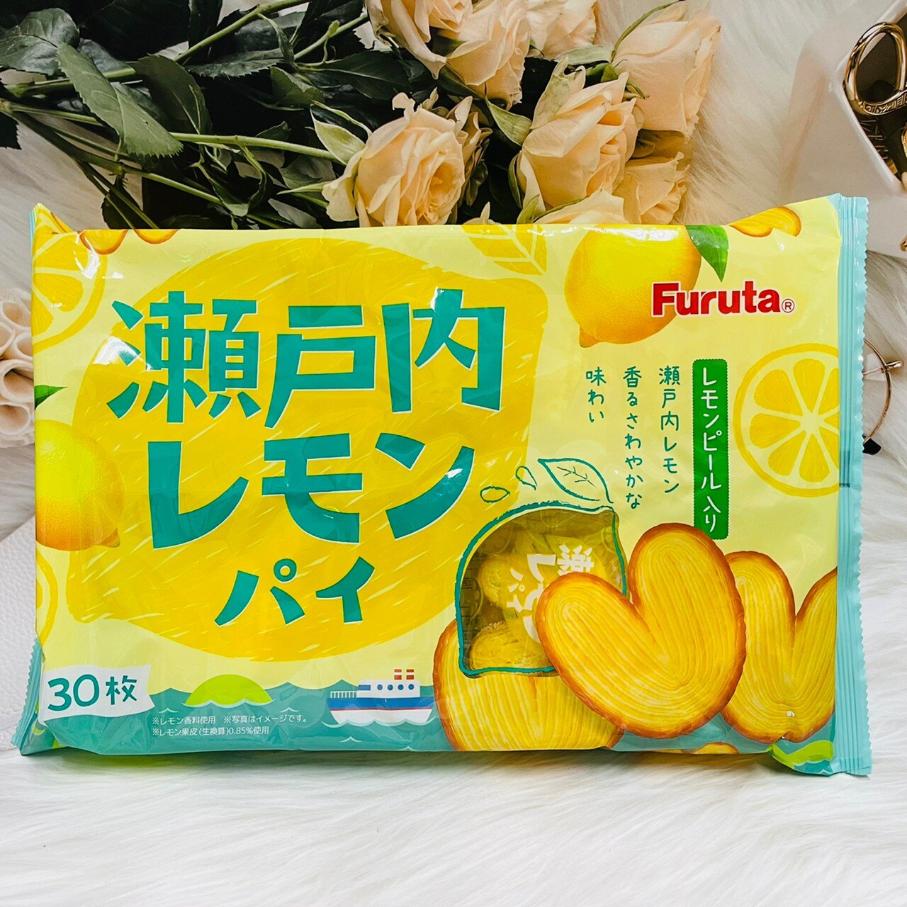 日本 Furuta 古田 瀨戶內檸檬派 家庭包 30枚入 蝴蝶酥 愛心餅乾 千層派