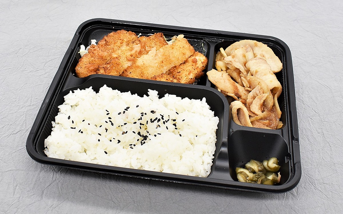 キッチンオリジンの人気者がワンプレートに 1000kcal超えの最強弁当 チーズチキンかつ生姜焼き弁当