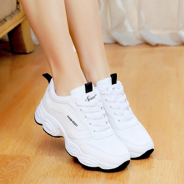 老爹鞋 秋季小白鞋老爹百搭運動初中學生板鞋女跑步旅游球鞋韓版 生活主義