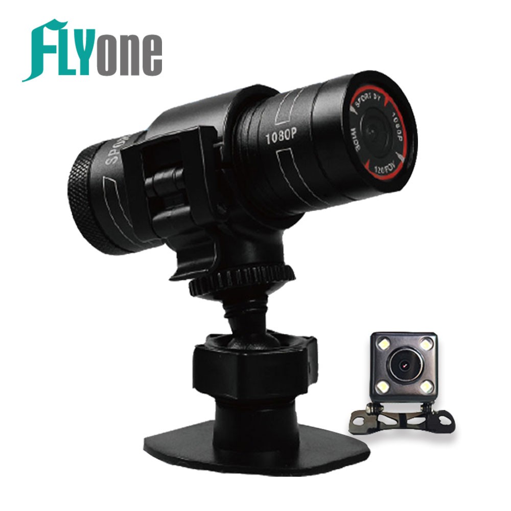 FLYone MP03+雙鏡版 SONY感光/1080P 機車行車記錄器/運動相機+GPS軌跡紀錄(選配)