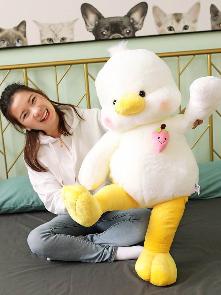 可愛鴨子毛絨玩具公仔玩偶布娃娃熊貓抱抱熊床上睡覺抱枕女生禮物