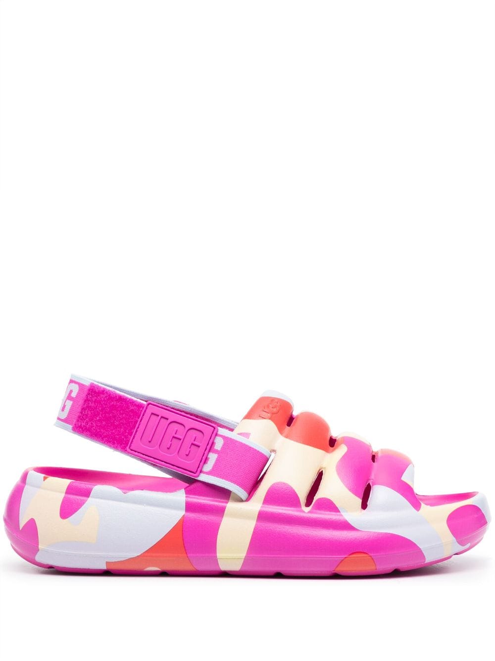UGG - Sport Yeah Slide Camopop sandals - women - Foam RubberFabric/Foam RubberFoam Rubber - 5 - Pink