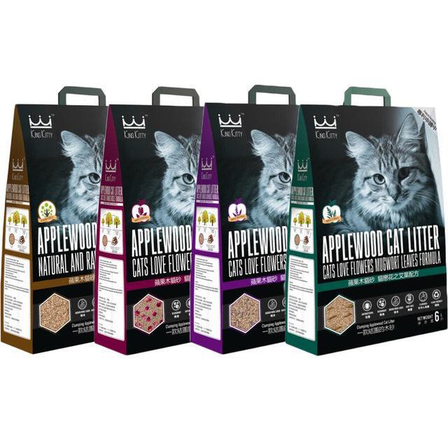 KING KITTY國王《環保木砂系列蘋果木貓砂-6L》〔李小貓之家〕