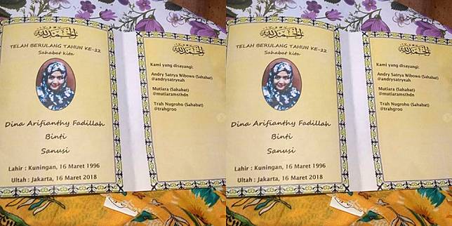 Kartu Ucapan Ulang Tahun (Foto: Instagram.com/arifianthydina)