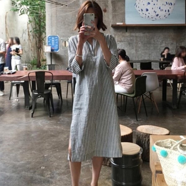 版型寬鬆，遮肉顯瘦， 慵懶的時尚感，打造不同穿衣風格， 孕期產後都可以穿。