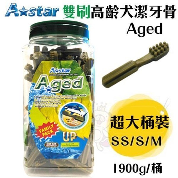 商品描述 採最新的螺絲起子棒及牙刷頭的設計 比市售潔牙骨更為軟q 雙刷的部分讓高齡犬較脆弱的牙齦 獲得360度溫和且深度的旋轉清潔作用 天然原料製造 是款超效多功能的高齡犬潔牙零食 成分 植米穀粉, 