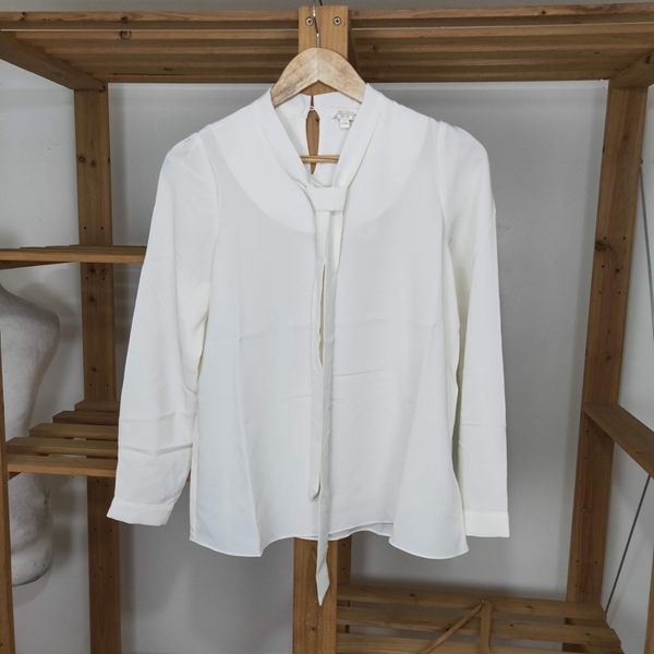 現貨 寬鬆 女上衣 蝴蝶結 繫帶 長袖 雪紡衫【 星品時尚】58go