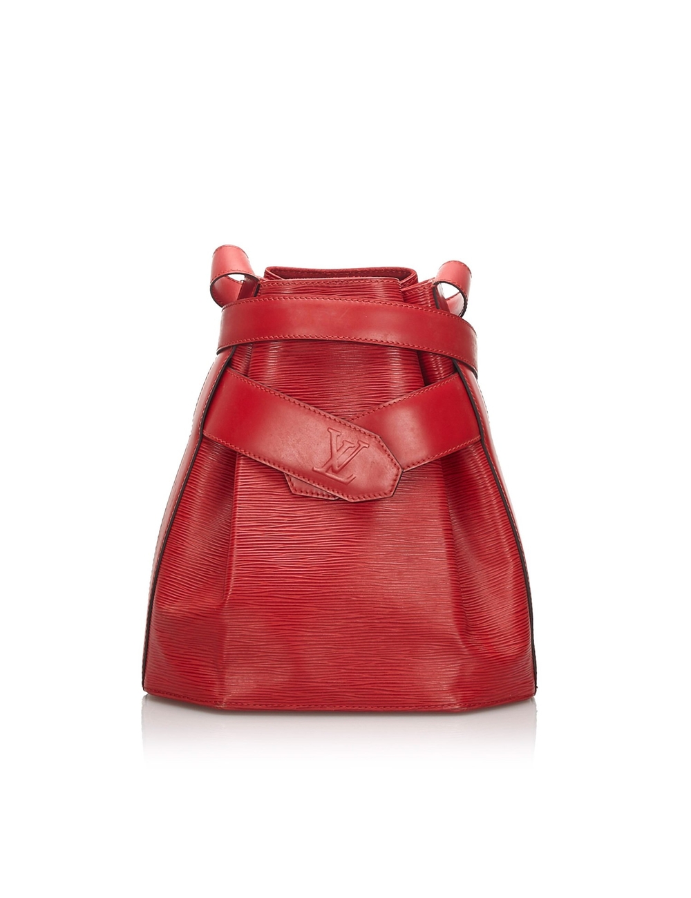 Product Details: Red Louis Vuitton Epi Sac dEpaule Bag. The Sac dEpaule features Epi leather body, a