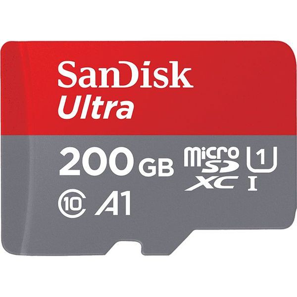 SanDisk Ultra® microSDXC™ UHS-I 記憶卡最適合錄製和觀賞 Full HD 影片， 容量可儲存更多時間的影片。7最高可達 100MB/s**（僅限 64GB-400GB）的